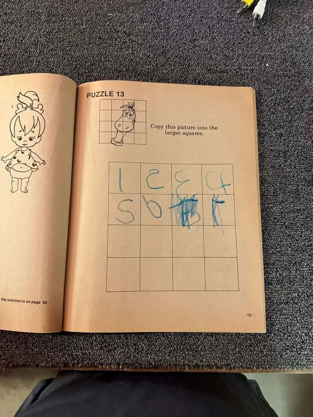 Vintage 1982 Pebbles & Bamm-Bamm's Favorite Activities Activity Book Hanna-Barbe